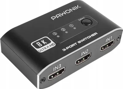 Obrázok produktu pre Prepínač HDMI 2.1 3x1 Splitter 8K 4K 120Hz 240Hz HDR10 PAWONIK