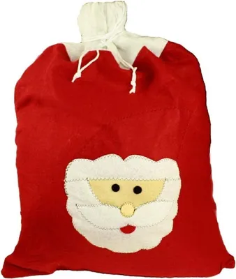 Produktbild von HAAC Weihnachtssack mit Weihnachtsmann 70 x 50 cm Plüsch Nikolaussack Weihnacht