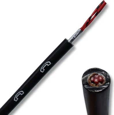 Produktbild von EBROM® - 30 Meter Fernmeldekabel A-2Y(L)2Y 2x2x0,8 mm - Erdkabel Fernsprech-Außenkabel erdverlegbar – Farbe: schwarz
