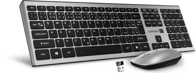 Obrázek produktu pro Connect IT CKM-7803-CS, Plná velikost (100 %), Bezdrátový, RF bezdrátový, Bílá, Obsahuje myš