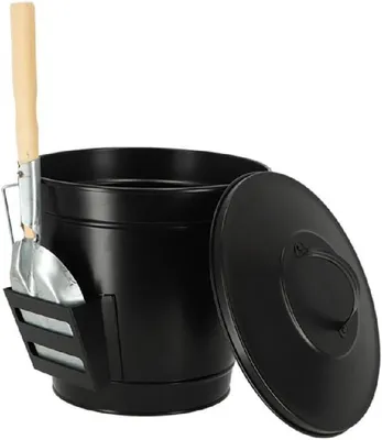 Produktbild von Ascheeimer mit Schaufel in Schwarz