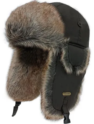 Produktbild von Uschanka Trappermütze Kunstpelz Fliegermütze Herren Damen M-L Braun