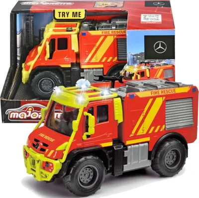 Produktbild von Majorette Rettungsfahrzeug Metall Feuerwehrfahrzeug Unimog Sound Light 13 cm