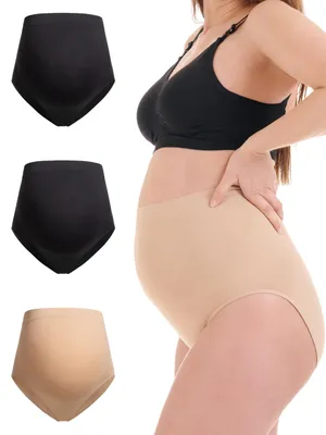 Zdjęcie produktu dla Herzmutter, bielizna do karmienia, majtki ciążowe, bezszwowe, 3 sztuki, certyfikat OekoTex, model 5830