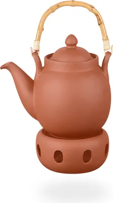 Obrázok produktu pre Tenno Teeset / Čajník 1,6 litra s sitkom a podstavcom z hliny, ručne vyrobený