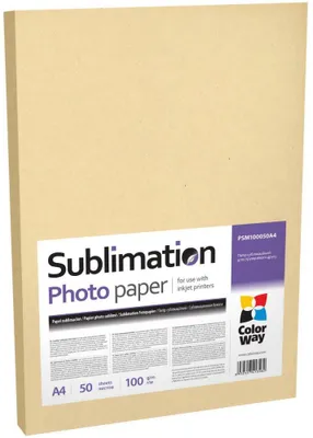 Zdjęcie produktu dla COLORWAY, papier fotograficzny/do sublimacji, 100g/m², format A4, 50 sztuk