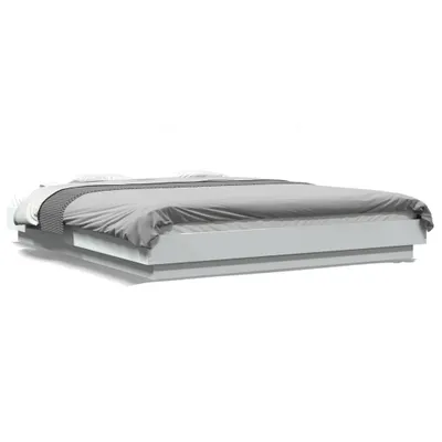 Produktbild von vidaXL Bettgestell mit LED Weiß 160x200 cm Holzwerkstoff