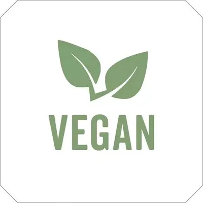 Obrázok produktu pre Papierové samolepky "Vegan" 2,5 x 2,5 cm 1000 kusov.