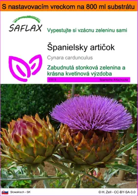 Obrázok produktu pre SAFLAX Garden in the bag - Španielsky artičok - Cynara cardunculus - 50 Semená - S pestovateľským substrátom v praktickom samostaviteľnom vrecku