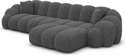 Produktbild von Bouclé L-Form Sofa Liora Graphit Rechts