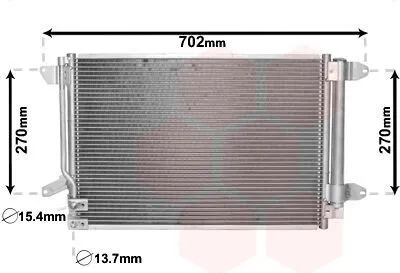 Produktbild von VAN WEZEL 58005330 Kondensator Klimaanlage Klimakondensator für VW Jetta IV (162, 163, AV3, AV2) +Trockner