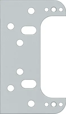 Immagine prodotto di Piastra di montaggio Anselmi - raccordo per porta adatto alla cerniera AN a scomparsa, acciaio zincato