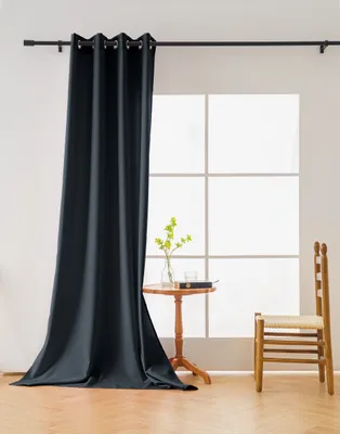 Obrázok produktu pre Čierny záves OXFORD 140x250 cm Zavesenie: Kovové krúžky