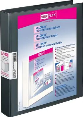 Produktbild von Veloflex Präsentationsringbuch VELODUR 4143180 A4 4-Rg 25mm sw