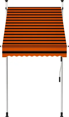 Produktbild von vidaXL Einziehbare Markise Handbetrieben 100 cm Orange und Braun