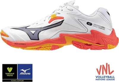 Zdjęcie produktu dla Mizuno Wave Lightning Z8 White/Fiery Coral 2/Citrus White/Fiery Coral 2/Citrus 41
