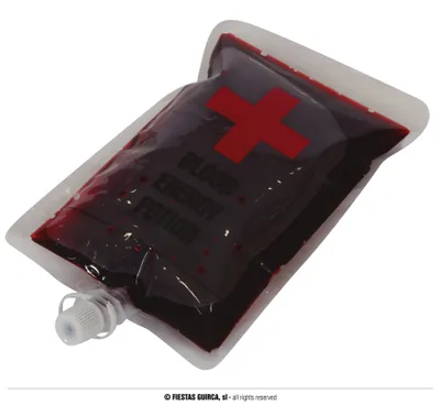 Immagine prodotto di Halloween Blood Bag Costume Party Decoration Haunted Hospital Vampire Horror Accessories Scary Realism, Colore: Red