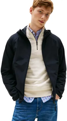 Immagine prodotto di Giacca di transizione Tommy Hilfiger da uomo, con cappuccio, colore blu (Desert Sky), taglia XS