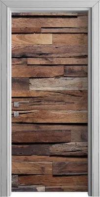 Produktbild von Tür Selbstklebende 90x210 cm Türfolie Türtapete Klebefolie - Dunkle Holz
