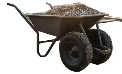 Produktbild von Schubkarrenreifen, langlebiger Gummi, All-Terrain-Profildesign, armeegrün