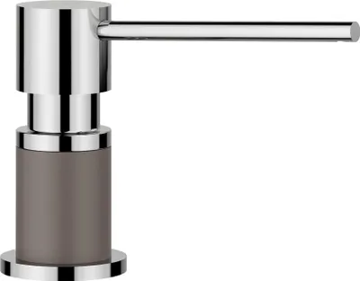 Produktbild von BLANCO LATO Spülmittelspender SILGRANIT-Look zweifarbig vulkangrau/chrom