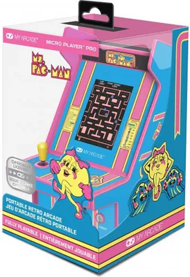 Produktbild von My Arcade Ms.PAC-MAN Micro Player Pro, Mehrfarbig, Home button, 6,98 cm (2.75"), 3,5 mm, USB / Batterie, AA