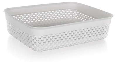 Produktbild von BRILLANZ Korb Lagerung 24,5 x 19,5 x 6 cm, 2,2 l, white