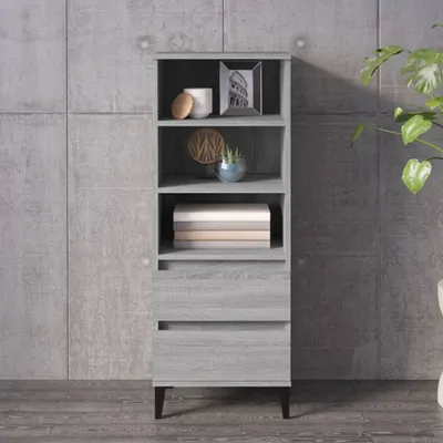 Immagine prodotto di vidaXL Credenza Grigio Sonoma 40x36x110 cm Materiale a base di legno