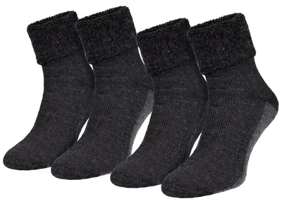 Produktbild von Alpaka-Haussocken mit ABS-Sohle - Rutschfest & warm - Ideal für Zuhause Anthrazit-39/42