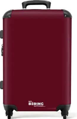 Produktbild von NoBoringSuitcases.com® Großer Koffer - Dunkelrot - Solide - Kombinationsschloss TSA - Hartschalen Trolley 4 Rollen - 72 liter - Reisekoffer - 66 cmKoffer Mittelgroß 67x43x25 cm, 72L,