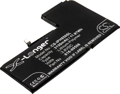 Image de TECHTEK Batterie compatible avec [Apple] A1921, A2014, A2100, A2101, A2102, A2103, iPhone 11.4, iPhone Xs Max remplace 616-00506