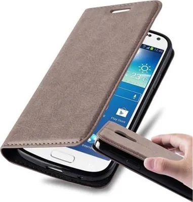 Image de Cadorabo Housse pour Samsung Galaxy S4 MINI Housse en marron Housse pour portable Etui Case Cover Fermeture magnétique
