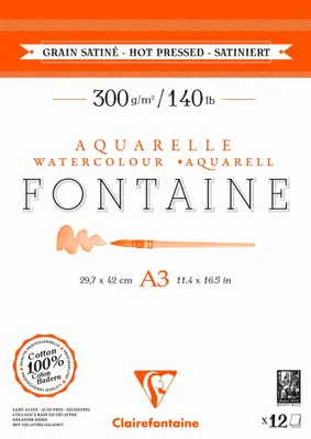 Immagine prodotto di Clairefontaine 975951C Clairefontaine Aquarellblock FONTAINE, satinato, DIN A3