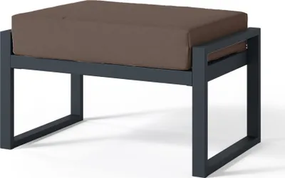 Immagine prodotto di Sgabello da giardino Selsey Dywilly con tessuto idrorepellente, marrone/nero