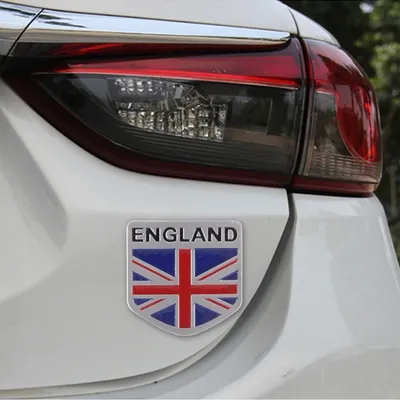 Imagen del producto de Calcomanía para coche con el diseño de la bandera de Inglaterra, estilo metálico