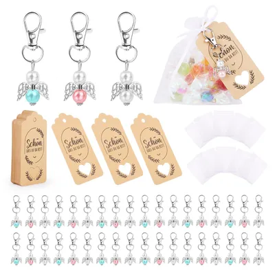 Productafbeelding van Set van 36 Beschermengeltjes met Organza Zakjes voor Feestjes