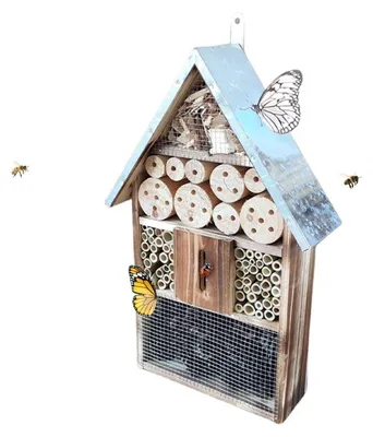 Produktbild von Insektenhotel mit Metalldach, wetterfester Nistplatz