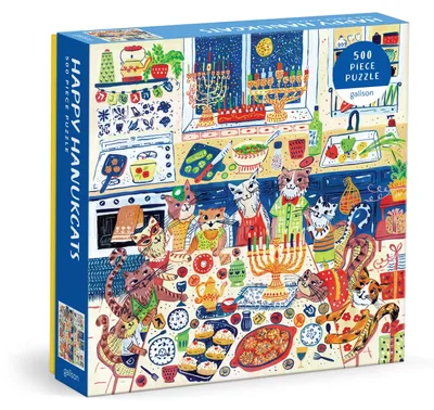 Produktbild von Happy Hanukcats 500 Piece Puzzle