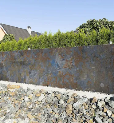 Produktbild von Zaunbanner Betonwand Grau Blau Sichtschutz Garten Zaun