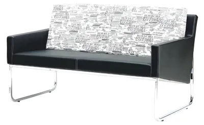 Produktbild von Sofa 2 Sitzer Leder Sofas Couch Polster Garnitur Büromöbel Moderne