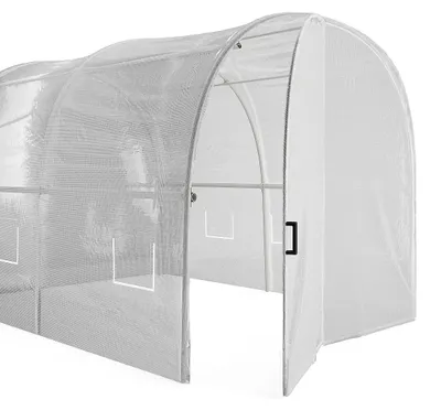 Produktbild von Tunnelgewächshaus mit verzinkter Stahlstruktur und Türen 18 m² - L 600 x B 300 x H 200 cm - ALOCASIA