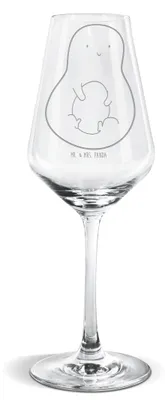 Produktbild von Mr. & Mrs. Panda Weinglas Avocado Kern - Transparent - Geschenk, glücklich, Weißwein Glas, wein, Frucht, Weißweinkelch, Pflanze, Spruch Leben