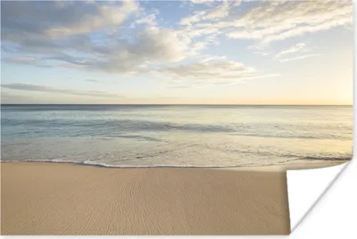 Produktbild von MuchoWow® Poster Strand - Wasser - Wolken 120x80 cm - Bilder