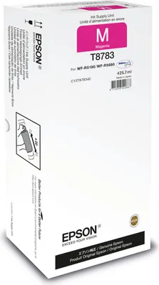 Produktbild von Epson T8783 - 425.7 ml - Magenta - original - Nachfülltinte - für WorkForce Pro WF-R5190, WF-R5190DTW, WF-R5690, WF-R5690DTWF, WF-R5690DTWFL