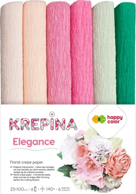 Zdjęcie produktu dla Krepina marszczona Elegance 25x100cm 6kol  mix Happy Color