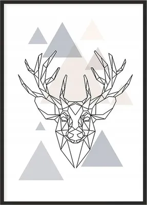 Produktbild von Bild Poster im Rahmen 43x33 cm Hirsch P1184