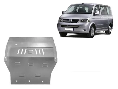 Image de Protection anti-encastrement en acier galvanisé pour moteur Volkswagen Transporter T5 Caravelle