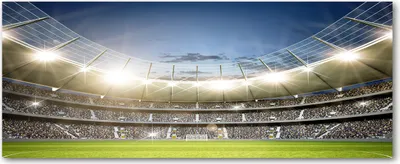 Produktbild von Tulup® Glas-Bild Wandbild aus Glas - 125x50 - Wandkunst - Wandbild hinter gehärtetem Sicherheitsglas - Dekorative Wand für Küche & Wohnzimmer  - Sport - Stadion - Grün