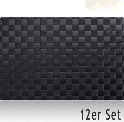 Produktbild von Tischset MODERN schwarz Tischunterlage als Tischdeko