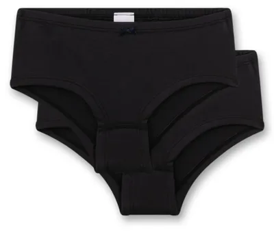 Productafbeelding van Sanetta meisjes hipster, donkerblauw | 2-delige set meisjesonderbroeken